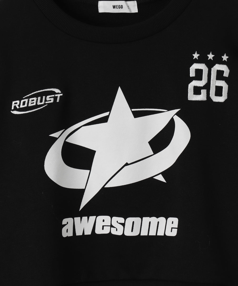 スターナンバリングショートスウェット