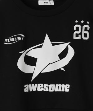 スターナンバリングショートスウェット