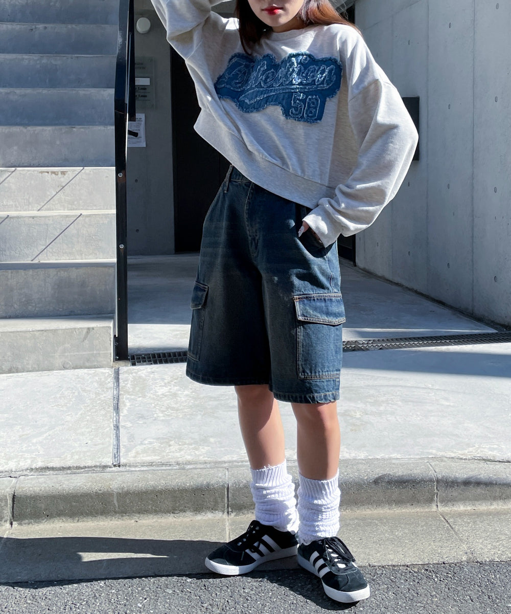 杢グレー モデル：155cm F着用