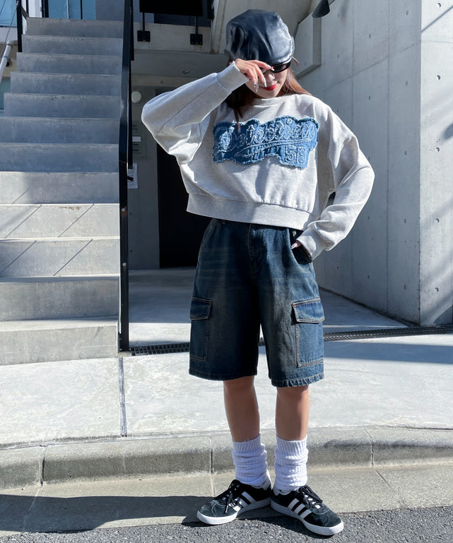 杢グレー モデル：155cm F着用