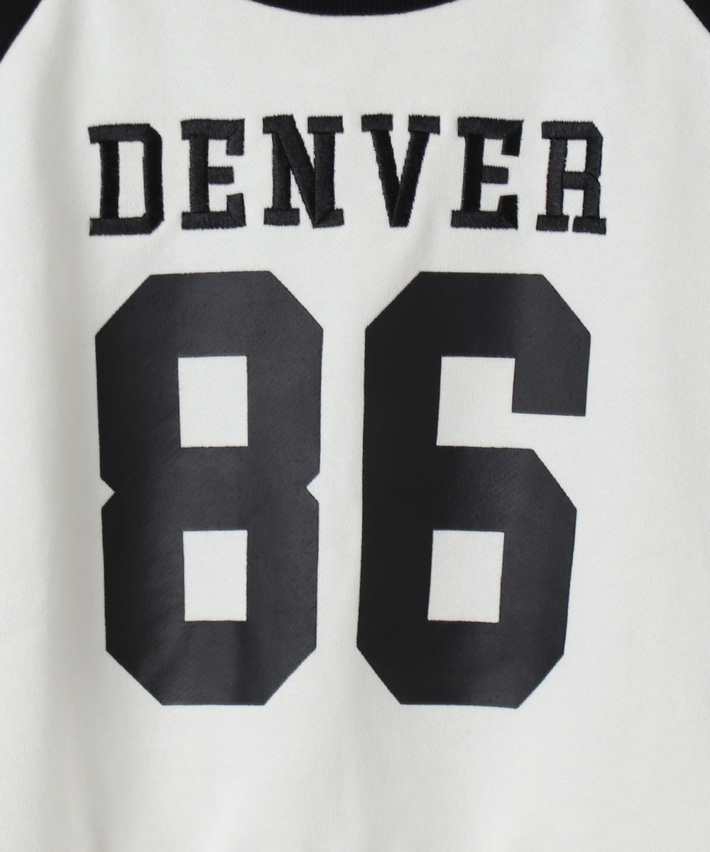 スターナンバリングラグランスウェット