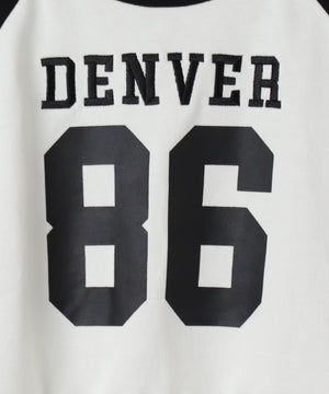 スターナンバリングラグランスウェット