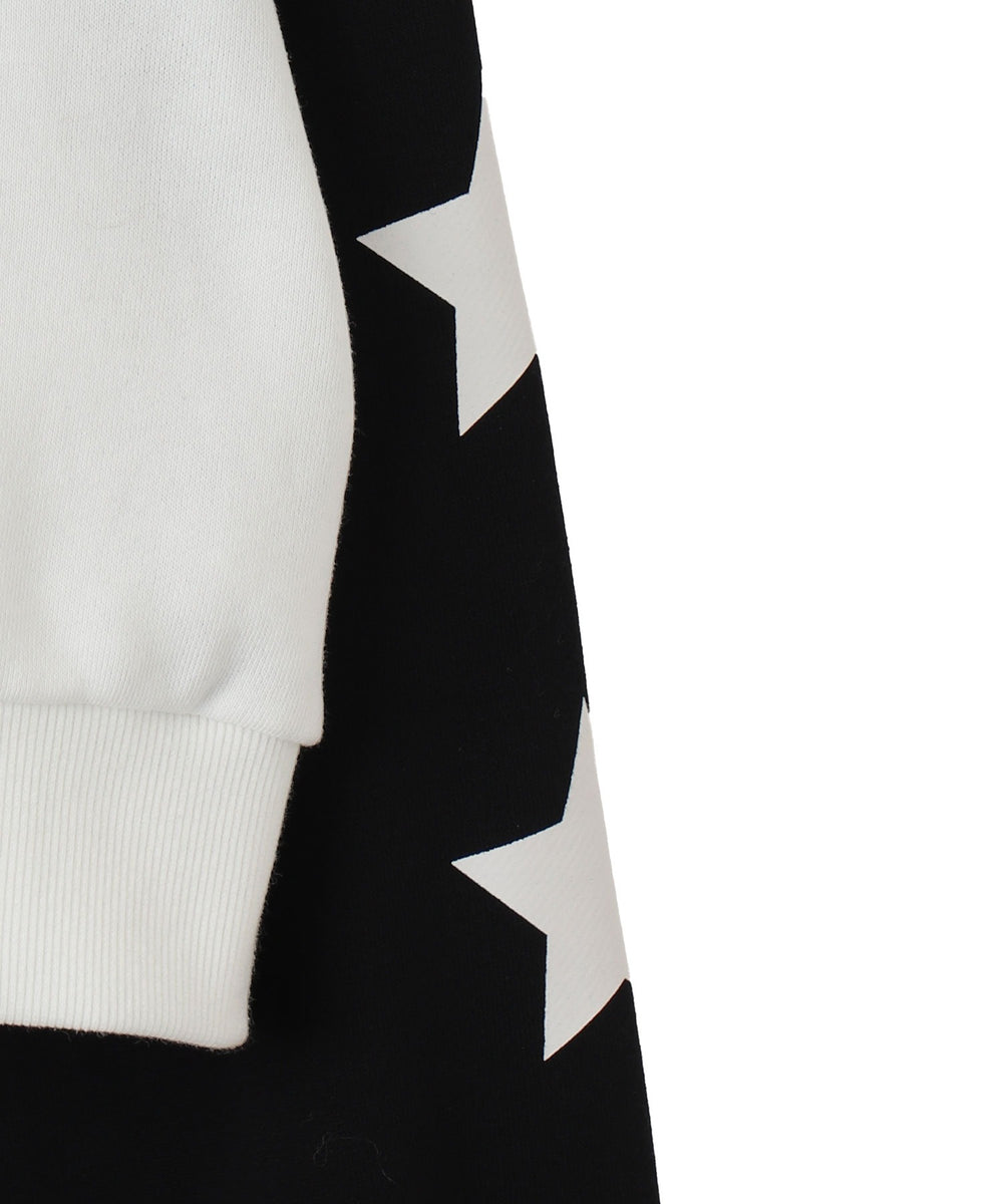 スターナンバリングラグランスウェット