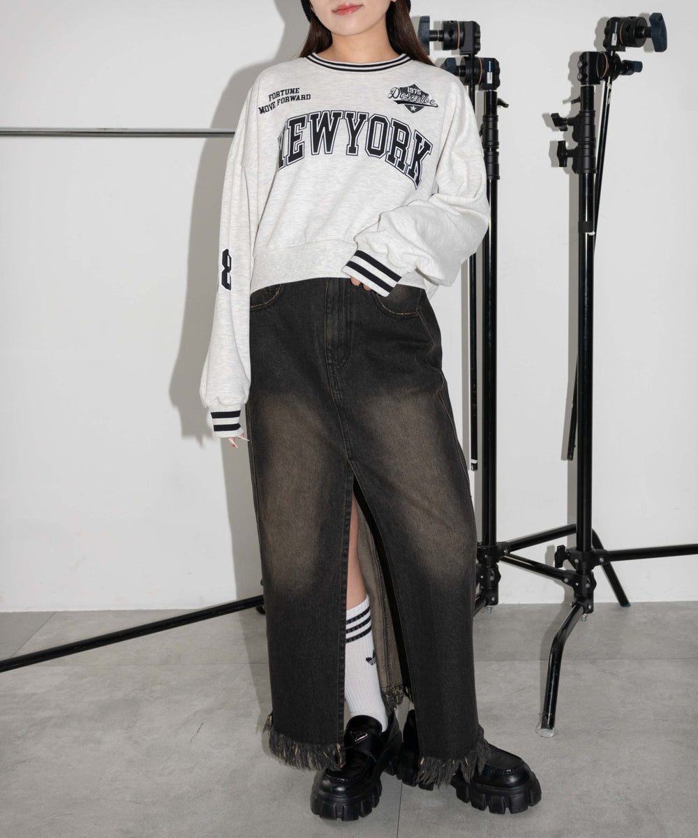 杢グレー　モデル:155cm F着用