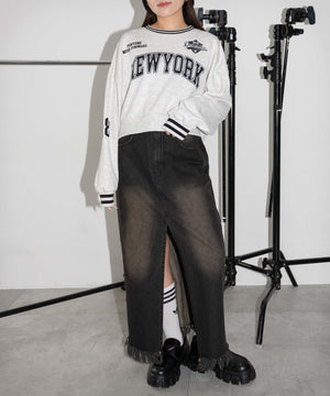 杢グレー　モデル:155cm F着用