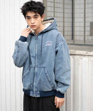 デニム淡色 モデル：180cm L着用