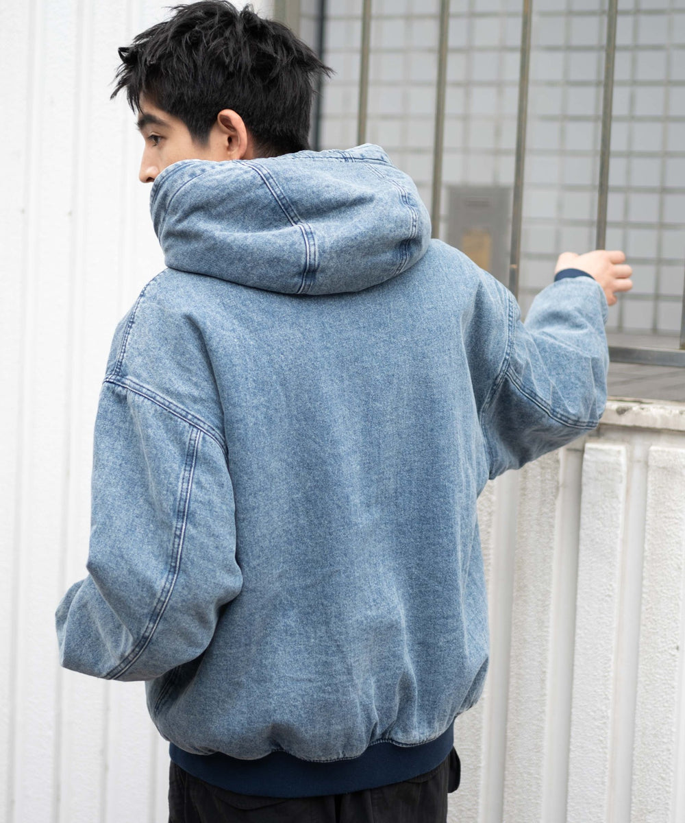 デニム淡色 モデル：180cm L着用