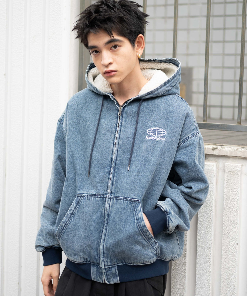 デニム淡色 モデル：180cm L着用