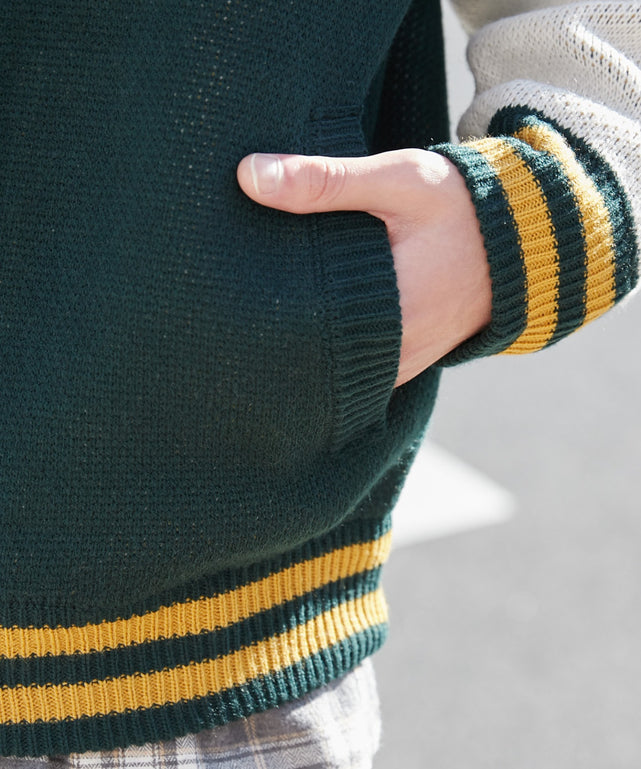 ジャガードニットスタジャン