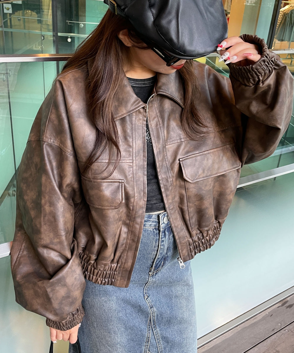 ブラウン　モデル:155cm F着用