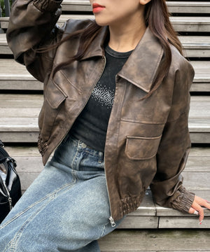 ブラウン　モデル:155cm F着用