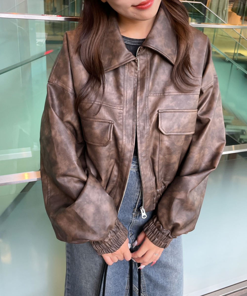 ブラウン　モデル:155cm F着用