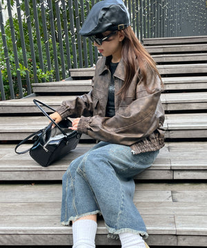 ブラウン　モデル:155cm F着用