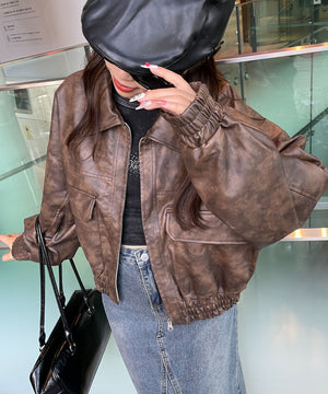 ブラウン　モデル:155cm F着用