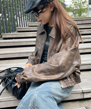 ブラウン　モデル:155cm F着用