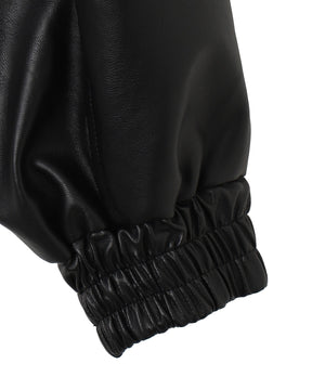 合皮ショートブルゾン