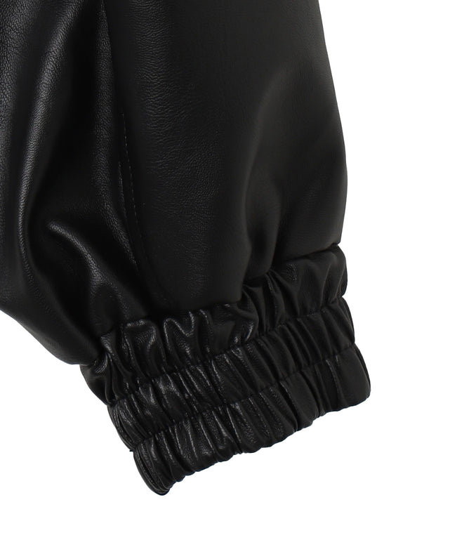 合皮ショートブルゾン