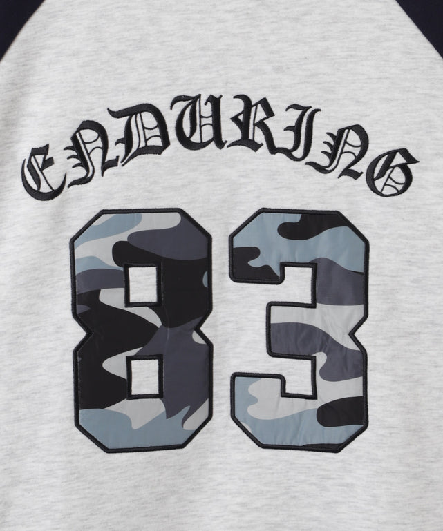 迷彩ワッペンラグランスウェット