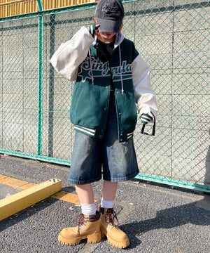 グリーン モデル：155cm F着用