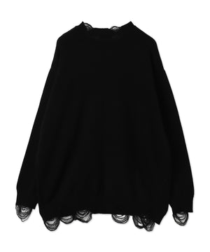 クラッシュBIGプリントニットプルオーバー