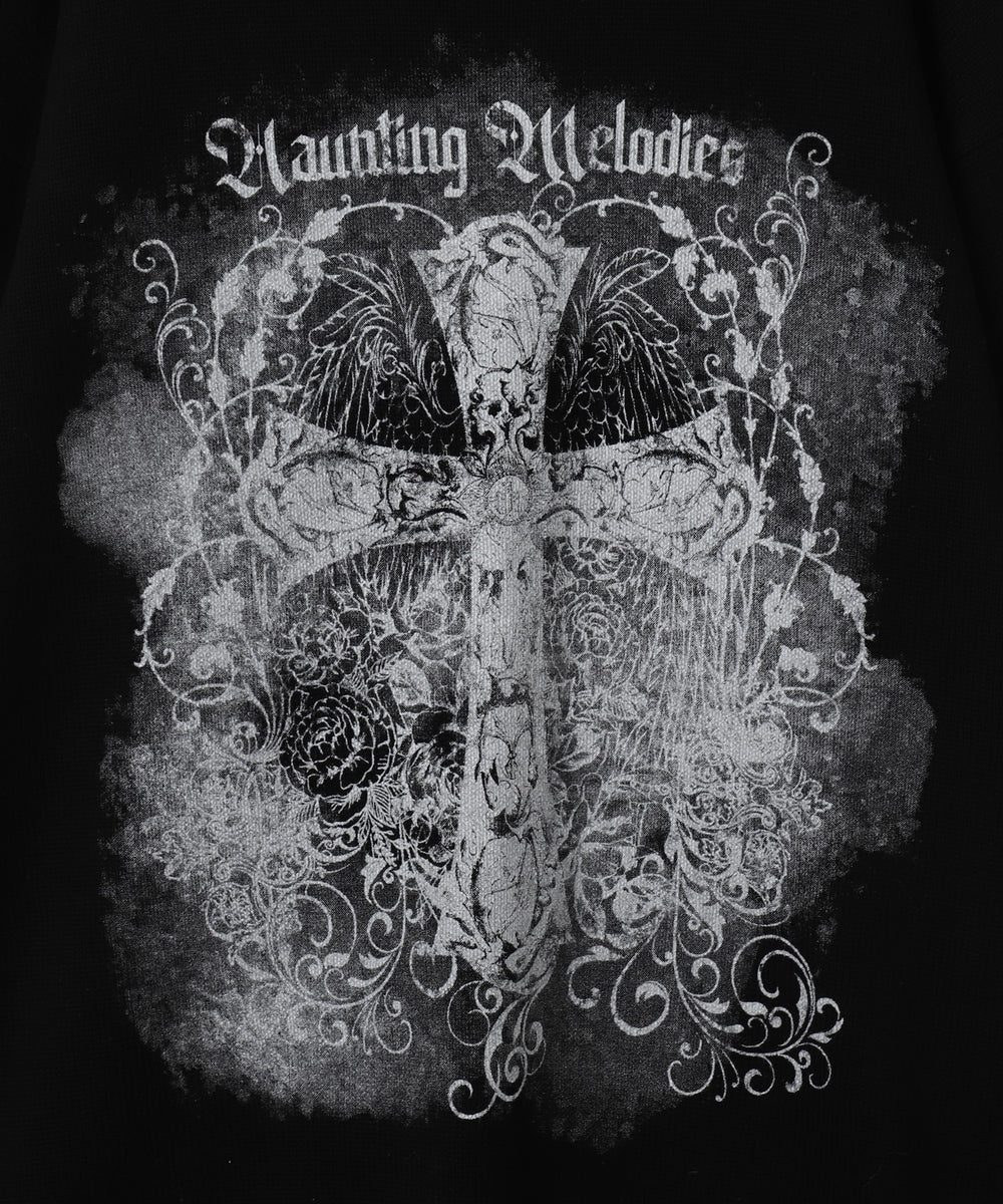 クラッシュBIGプリントニットプルオーバー