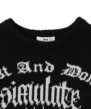 ウイングハートダメージニット