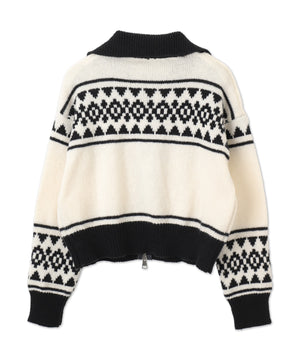 ノルディックダブルZIPニット