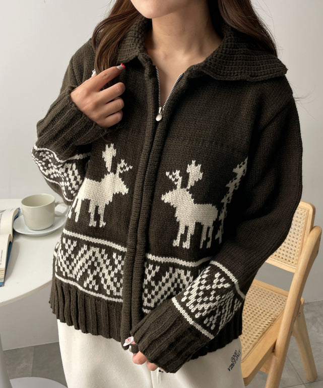 ブラウン　モデル:155cm F着用