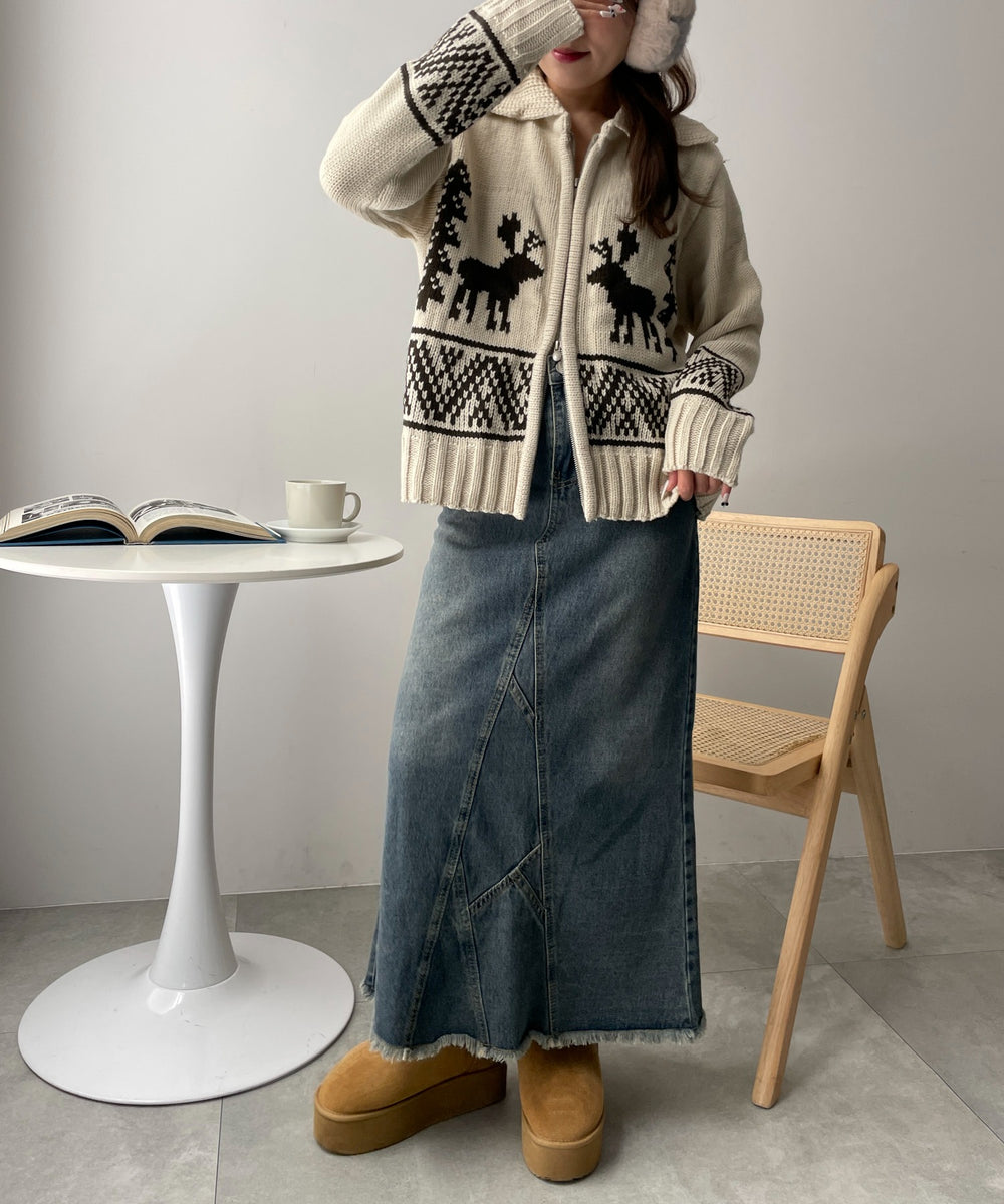 ホワイトアイボリー　モデル:155cm F着用