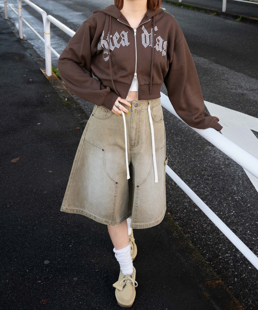 ブラウン　モデル:155cm F着用