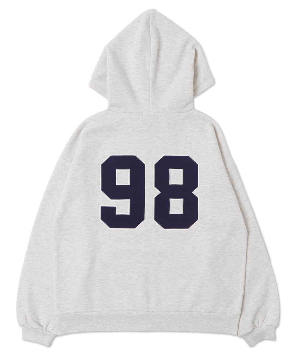 裏起毛スタジアムロゴジップパーカー