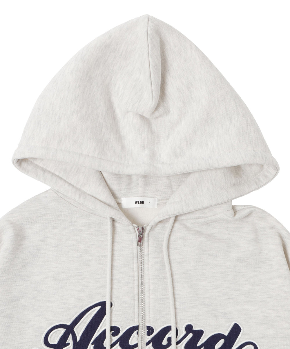 裏起毛スタジアムロゴジップパーカー