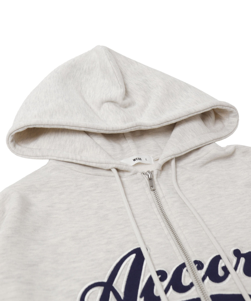 裏起毛スタジアムロゴジップパーカー