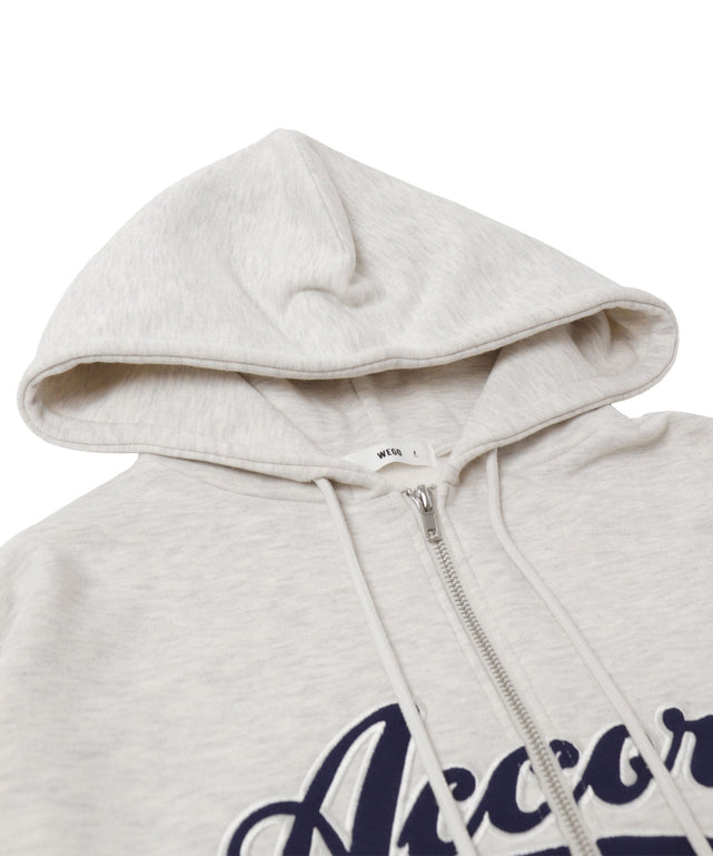 裏起毛スタジアムロゴジップパーカー