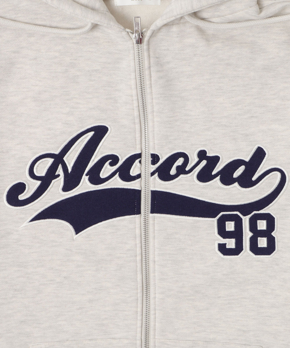 裏起毛スタジアムロゴジップパーカー