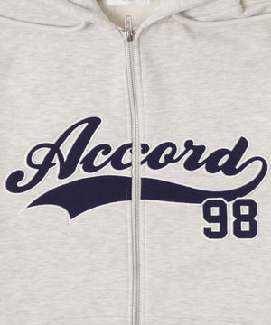 裏起毛スタジアムロゴジップパーカー