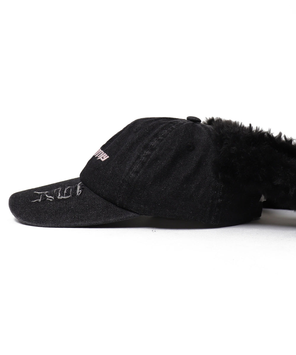 モコモコウサミミデニムキャップ