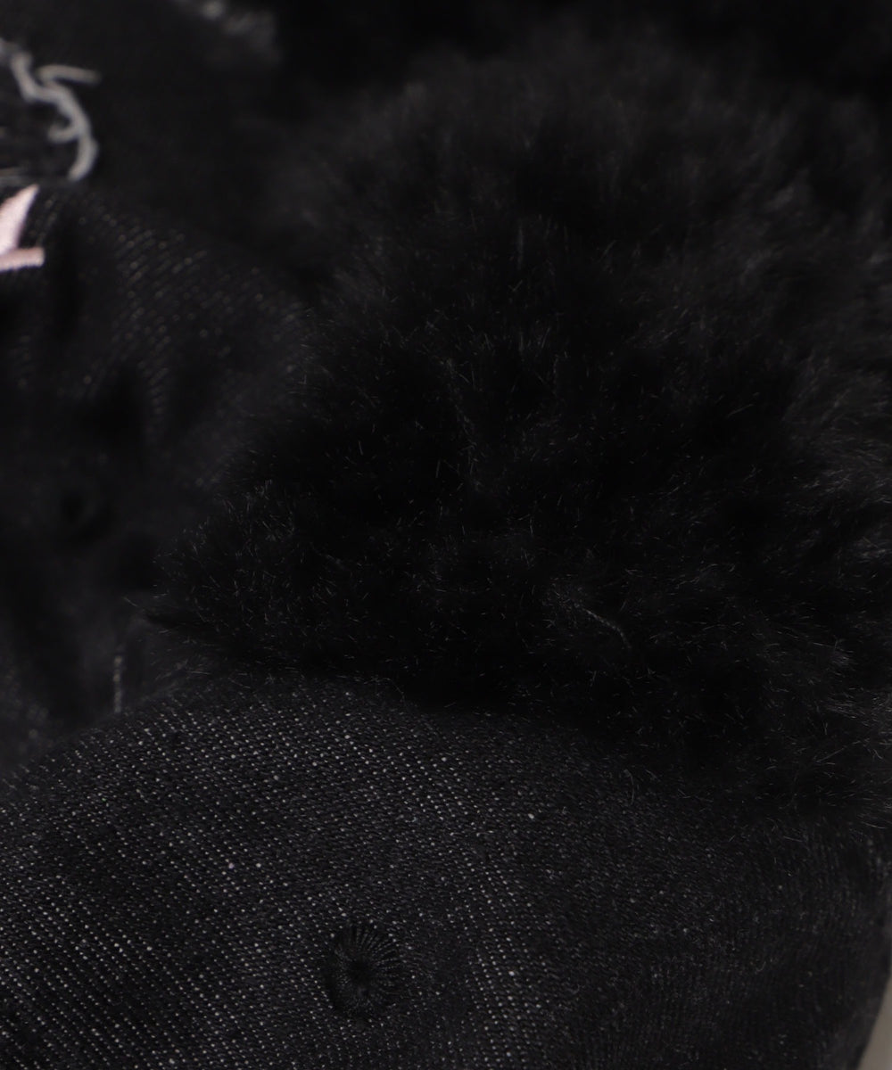 モコモコウサミミデニムキャップ