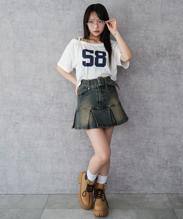 デニム濃加工 モデル：159cm F着用