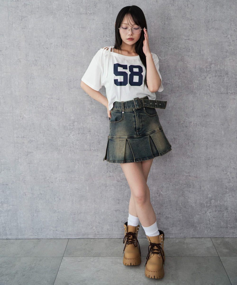 デニム濃加工 モデル：159cm F着用