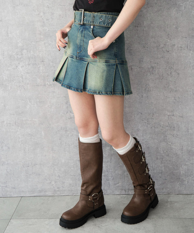 デニム中濃加工 モデル：159cm F着用