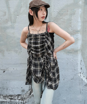 ブラックチェック1 モデル：159cm F着用