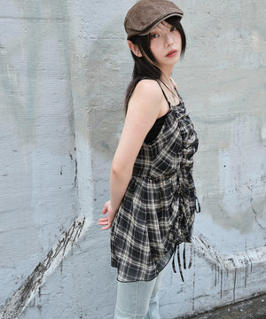 ブラックチェック1 モデル：159cm F着用