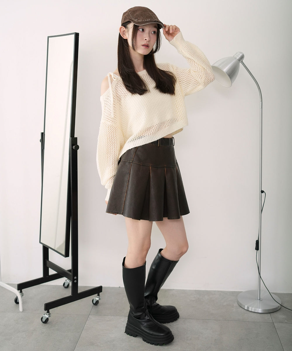 ブラウン　モデル：163cm M着用