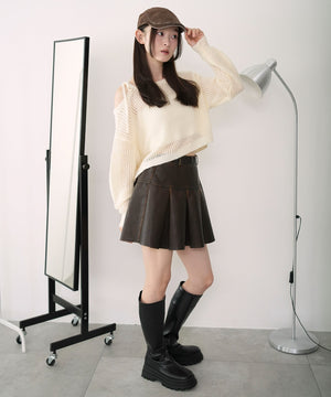 ブラウン　モデル：163cm M着用