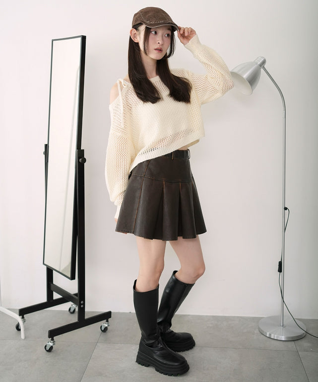 ブラウン　モデル：163cm M着用