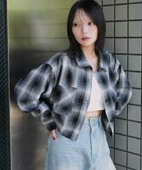 チェックショートネルシャツ