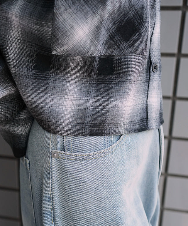 チェックショートネルシャツ