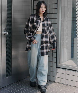 ブラウン　モデル：159cm F着用