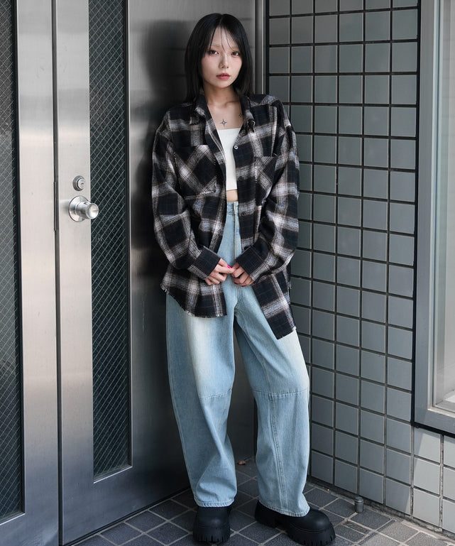 ブラウン　モデル：159cm F着用